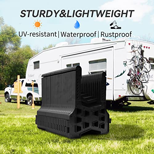 RVMATE RV Sewer Hose Support 15 Feet, Quick Setup Plastic Septic Hose Support