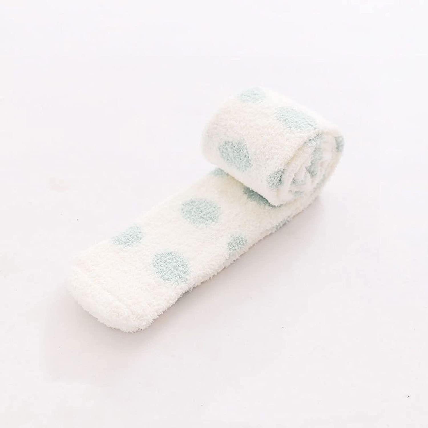 Chaussettes Femme Homme Lot De 10 Paires De Chaussettes Hautes Thermiques Moelleuses À Pois Chaussette Chaudes(Grün)