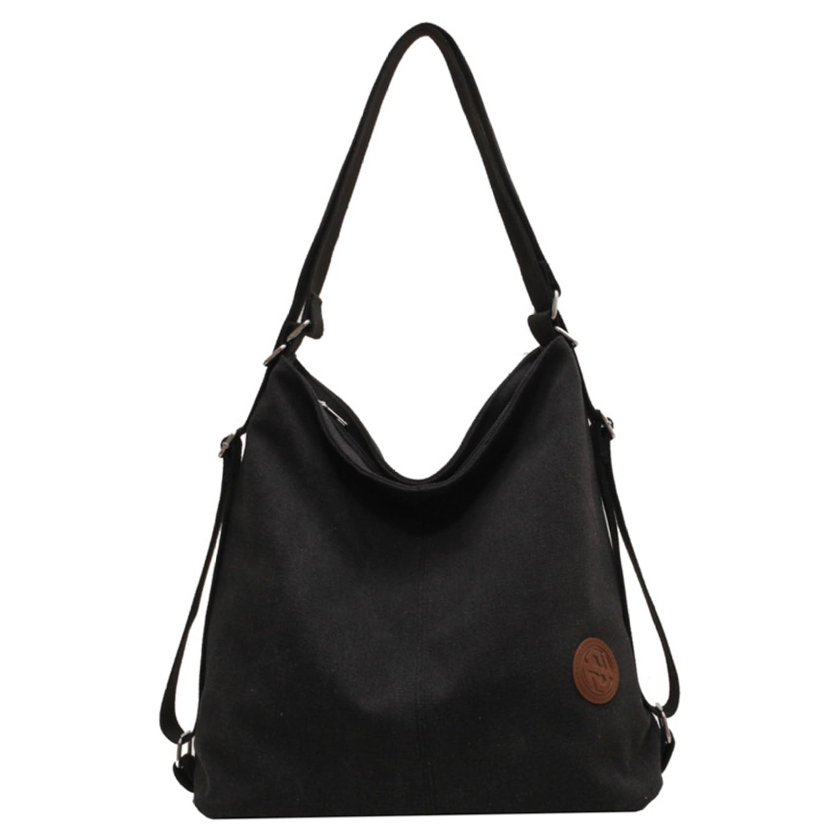 CNAFGBGG Convertible Backpack Purse, 13.4x13.4x6.7 Large Capacity Canvas Tote Bag, Crossbody/Shoulder/Handheld Convertible Purse, Zipper Vintage Canvas Shoulder Bag.