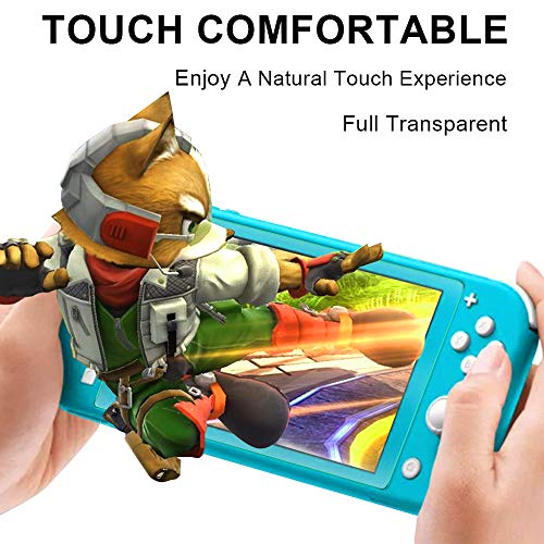 【4 Pack 】 Screen Protector for Nintendo Switch Lite Including 2Pcs Anti-Scratch Tempered Glass + 2Pcs Anti-Blue and UV Light Eye Protection Screen Protector