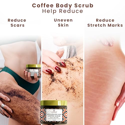 Samisha EXFOLIATING Body Scrub With Coffee,Honey & Oatmeal/Removes Dead Skin|For Soft, Smooth & Glowing Skin|For Men & Women and All Skin Types - Image 7