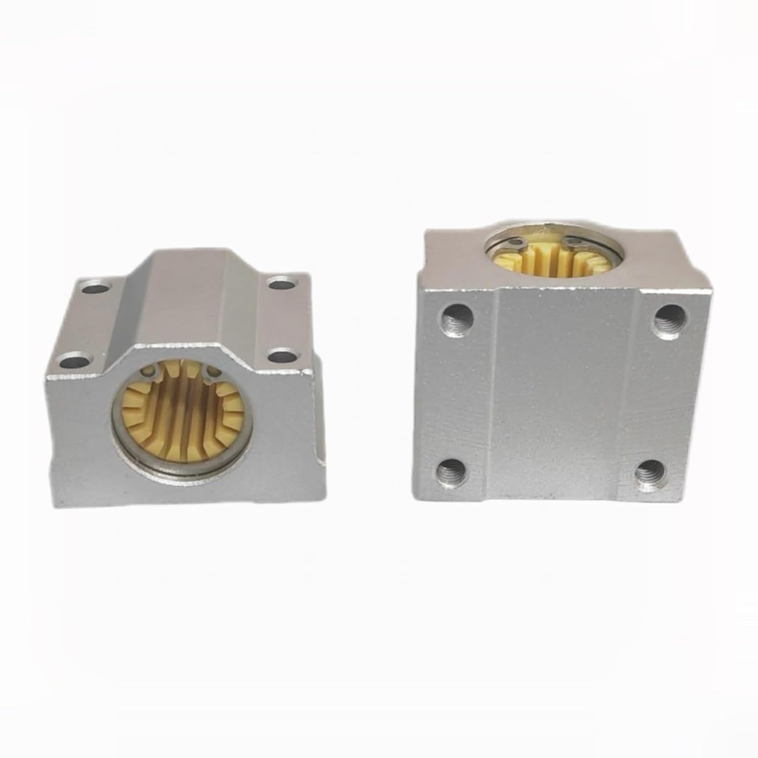 High Precision Linear Slide Bearing, 2Pcs SCS20UU Slide Blocks, Durable Engineering Plastic with Aluminum Alloy, Suitable for CNC Machine and 3D Printer