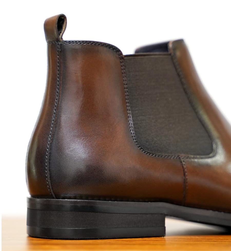 Men's Chelsea Ankle Boots Genuine Leather Oxford Casual and Formal Dress Boot Leather Dress Boots4