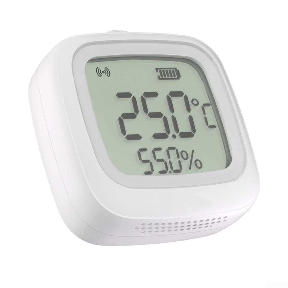 Sensor inteligente de temperatura y humedad, 1 paquete para dispositivo ZIGBEE 3.0 con pantalla LCD, monitoreo en tiempo real impermeable IP65, membrana transpirable para baño de invernadero