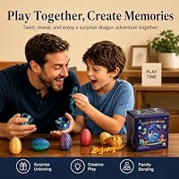 VivaNova 4 Pack 3D Printed Dragon Eggs with 4 Articulated 5-Inch Dragons — image 3