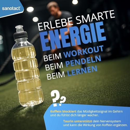 sanotact Energy Drink (20 Brausetabletten) • Taurin + Koffein + B Vitamine • Zucker- & kalorienfrei • zur Steigerung der Ausdauerleistung • Energy-Drink-Geschmack – Bild 5