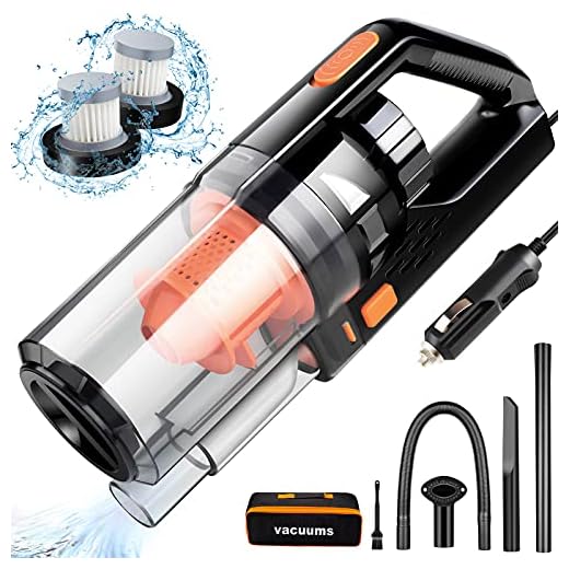 KOWASIS Car Vacuum Cleaner,Portable Car Vacuum High Power 150W/7500Pa, Handheld Vacuum for Car Interior Accessories Cleaning with Wet or Dry for Men/Women, 16.4 Ft Corded (Black)