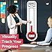 Fundraising Thermometer Chart Goal Tracker | Dry Erase Goal Setting Wall Mounted Thermometer | Giant Sales Goal Board with Pull-Through Ribbon Progress Tracker (46” x 12”) by ORCA