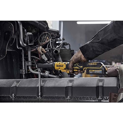 Clé à cliquet DEWALT XR 18V Brushless Batteries 2 x 1.7 Ah Têtes interchangeables 14' 38' et porte embout hexagonal 14' DCF510E2G QW - vue 4