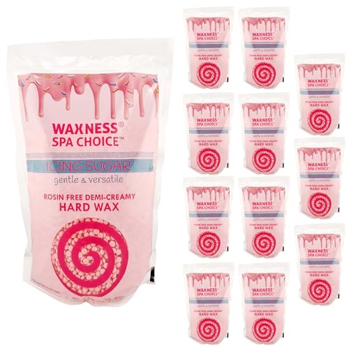 Waxness Spa Choice Hard Wax Icing Sugar 1.76 lb / 800 g Pack of 12