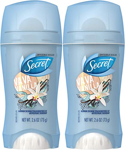 Secret Scent Expressions Antiperspirant Deodorant Invisible Solid, Va Va Vanilla, 2.6 Ounce (Pack of 2)