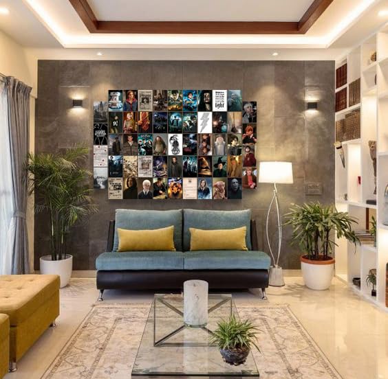 Image of Pack of 54 Harry Movie Wall Collage Kit Posters - 4 x 6 Inches Wall Decor Poster - Wall Art For Bedroom, Living room, Office - 1 Tissue Tape