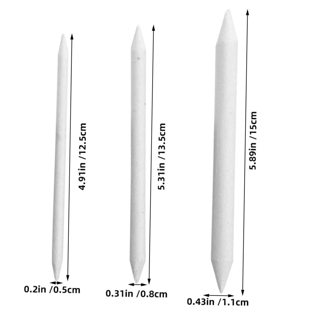 VILLCASE Art Drawing Kit 3pcs Sketch Paper Eraser Blending Stump Pencil Blender for Artists Students Beginner Drawing Tools