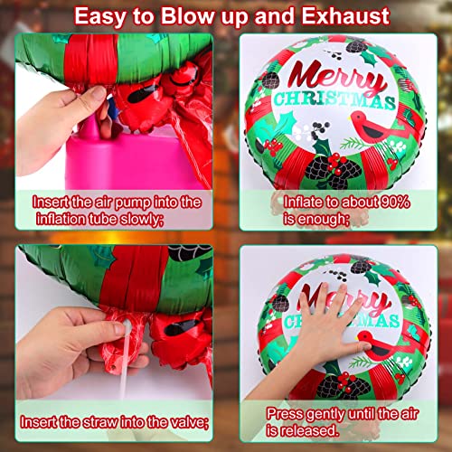 Aiersa Christmas Decorations Balloons,48 Inch Big Christmas Tree, Snowman, Santa, Reindeer, Merry Christmas, Sleigh Foil Balloon For Christmas Party Garland Arch Kit Decor #TOP4