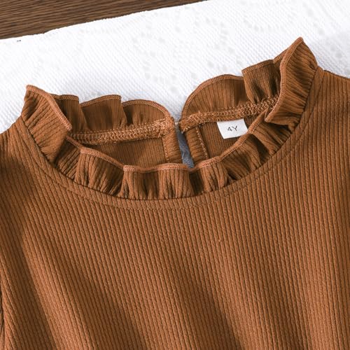 Toddler Girl Fall Dress Kids Ruffle Long Sleeve Dresses Little Girls Winter Clothes Outfits4