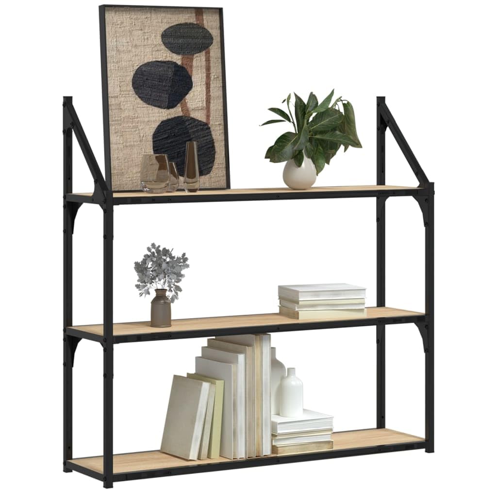 Générique étagère Murale 3 Niveaux chêne Sonoma 80x21x78,5 cm,835455