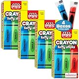 DOUzzle Edible Crayons Taffy Sticks Candy for Marines MRE, Funny Gag Gift & School (4 Count, Sampler) Individually Wrapped, Party Favor - Kosher