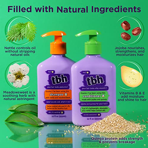 Tbh Teen & Kids Conditioner- Lightweight And Detangling Hydrating Hair Conditioner For Dry, Oily, Fine, Curly, And All Hair Types - Tween And Kids Hair Conditioner - Sulfate, Paraben Free - 32 Oz #TOP1