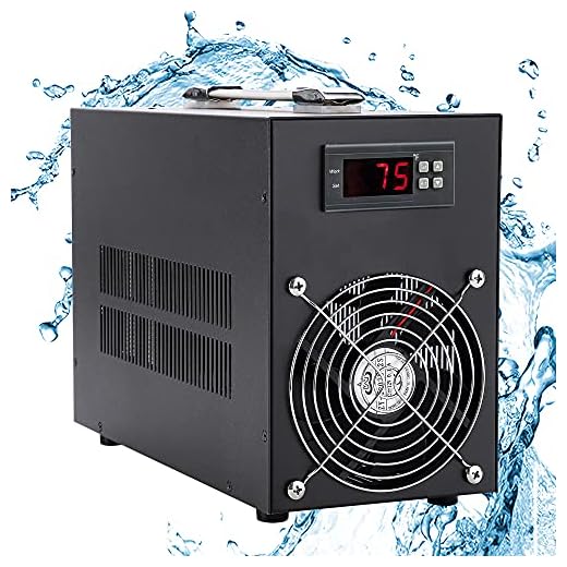 Poafamx 16gal Aquarium Chiller Small Water Chiller for Househod Fish Tanks Coral Crystal Shrimp 110V with Pump (Chiller, 60L/16Gal)