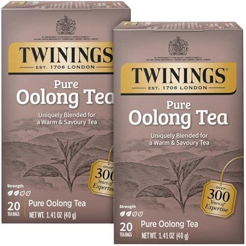 Twinings Pure Oolong Tea 2-Pack – Golden Caffeinated Tea, Individually
