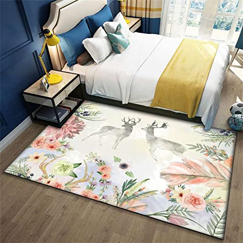 Grand tapis exterieur 120X170CM antidérapant et velours de cristal