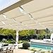 TANG 4' x 16' Waterproof Pergola Shade Cover Retractable Sun Shades Outdoor Patio Pergolas Canopy Replacement Pergola Kit, Wave Shade Sail with Hardware Wire Cable, Beige