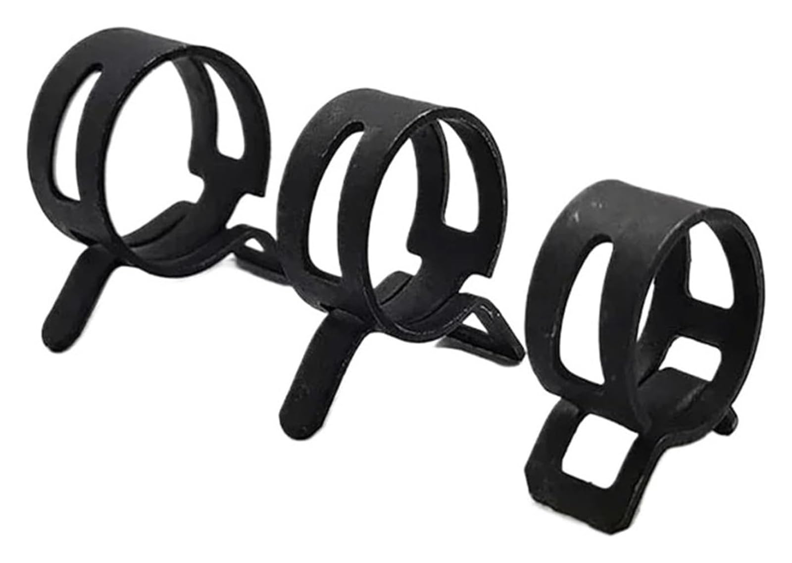 Kit surtido de 140 abrazaderas de manguera de agua, combustible y aceite Q673B negras de 6-22 mm con resorte de vacío for tubos y tuberías, for abrazaderas de banda y sujetadores metálicos + alicates