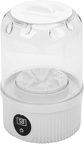 Pssopp Lavadora portátil, mini lavadora de ropa interior recargable de 3000 mAh, operación silenciosa para viajes, dormitorio, apartamento, uso