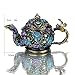 YU FENG Vintage Flower Teapot Trinket Boxes Hinged Collectible Crystals Jeweled Painted Enameled Decorative Jewelry Box