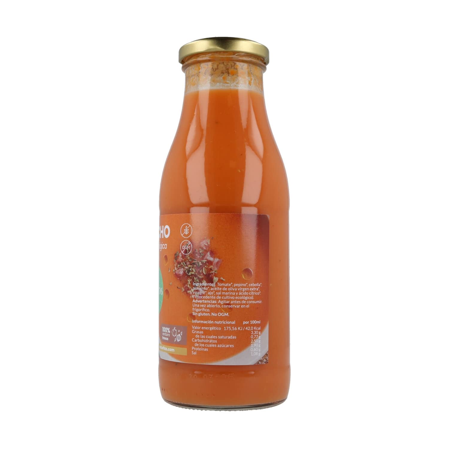 Gazpacho Bio | 500 ml | Naturitas Essentials | Refrescante listo para servir | Sin conservantes | Cremas Sopas y Caldos