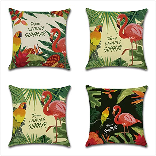 Insnoou Swan Bird Throw Pillow Cover 30X30In Set Of 4, Double Sided Linen Decorative Cushion Covers, Square Outdoor Throw Pillow Covers, For Couch Sofa Bedroom Car Living Room Decorative Gift 75X75Cm #TOP28