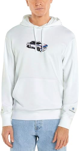 PUMA Hombres Bmw M Motorsport declaración sudadera con capucha casual ropa de abrigo bolsillos casuales - blanco