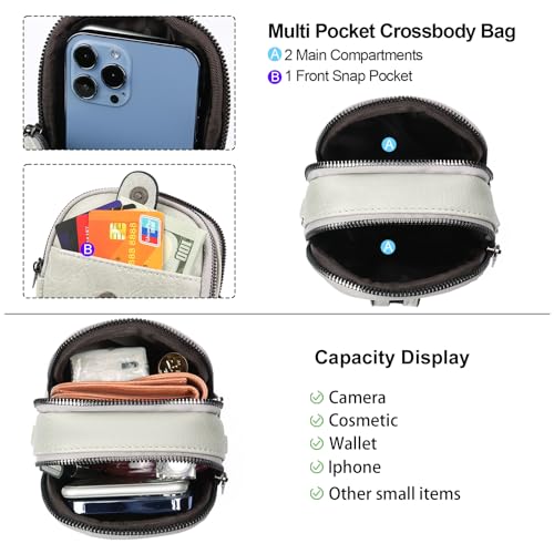 Small Crossbody Bags for Women Leather Cell Phone Purse Bag Wallet Shoulder Handbags with Adjustable Strap3
