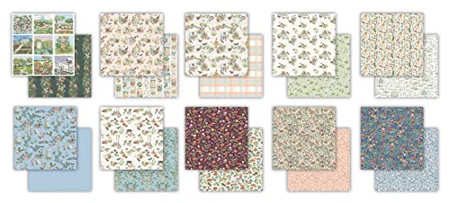 Craft Consortium Little Robin Redbreast Designed By Clare Therese - Collector’s Designer Pack With 12X12 Paper Pad, A4 Coordinating Cardstock Paper, 6X6 Paper Pad, Ephemera & Adhesive Pearls #TOP2