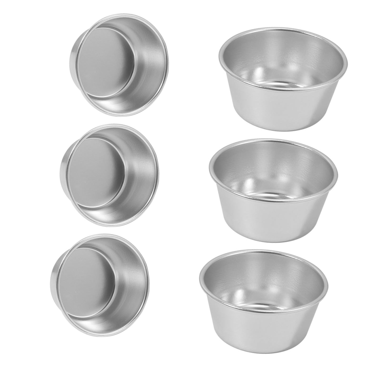 Amosfun 18 Piezas tazas de budín antiadherentes molde muffins molde para tartas tazas de aluminio para hornear latas de tarta sarten parrilla moldes para hacer gelatina taza de muffins