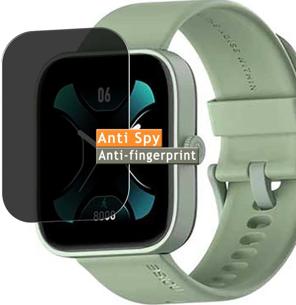 Privacy Screen Protector, compatible with Noise ColorFit Caliber Smartwatch Smart Watch Anti Spy Film Protectors Sticker [ Not Tempered Glass ]