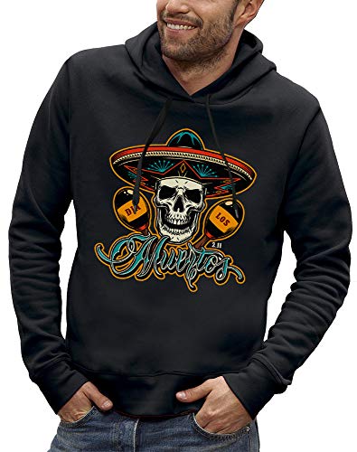 Sweat à capuche crane mexicain pour homme adieu aux vêtements fades Dia de los Muertos