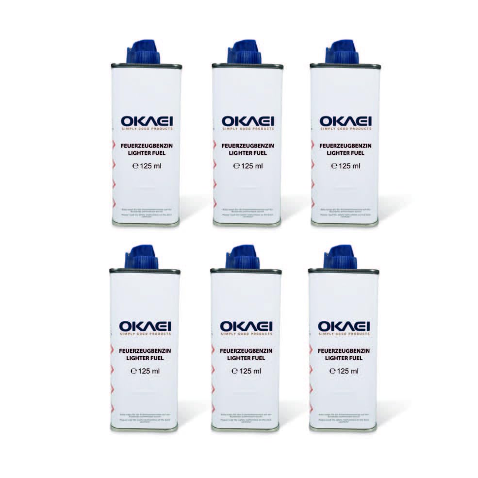 OKAEI Feuerzeugbenzin 125 ml – Hochreines Benzin für Feuerzeuge & Stabfeuerzeuge – Saubere Verbrennung, Schnelles Zünden, Geringer Geruch –...