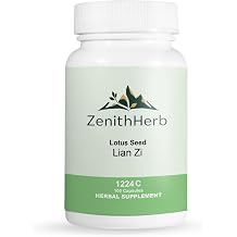 Lotus Seed, Lian Zi, Herbal Supplement, 100 Capsules/Bottle, 2 Bottles