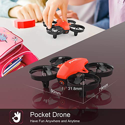 Mini Drone, Potensic Upgraded A20 RC Nano Quadcopter 2.4G 6 Axis, Altitude Hold, Headless Mode Safe and Stable Flight, Extra Batteries and Remote Control Aircraft Mini Drone for Beginners 