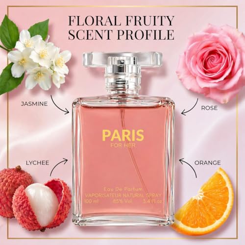 Image of Sandora Fragrances Perfume for Women - INSPIRED by A WORLD RENOWNED WOMEN'S PERFUME - Orange, Jasmine, Patchouli, Vanilla - Elegant, Floral, Fresh, Long-Lasting Eau De Parfum 3.4 fl oz