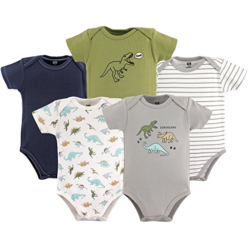 Image of Hudson Baby Unisex Baby Cotton Bodysuits 5-pack