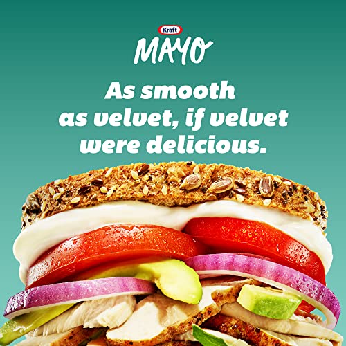 Image of Kraft Mayo with Olive Oil Reduced Fat Mayonnaise - Rich and Flavorful Condiment for Sandwiches, Dips, and Dressings, Made w /Cage-Free Eggs, 22 fl oz Bottle (Pack of 2)