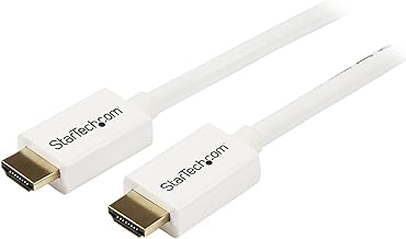 StarTech.com 5m 16 ft White CL3 In-wall High Speed HDMI Cable - Ultra HD 4k x 2k HDMI Cable - HDMI to HDMI M/M - Audio/Video, Gold-Plated