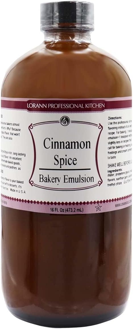Cinnamon Spice Bakery Emulsion: True Cinnamon Essence, Perfect for Enhancing Spiced Undertones in Baked Goods, Gluten-Free, Keto-Friendly, Cinnamon Extract Alternative for Your Kitchen