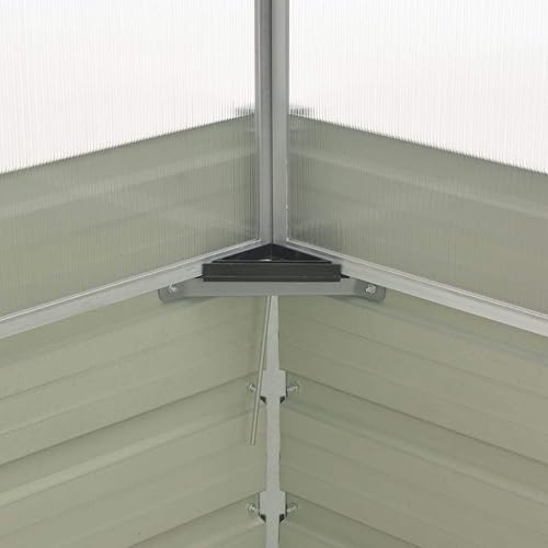 Miniatura 6 de Greenhouse Brown 39.4 x 39.4 x 33.5 pulgadas, acero galvanizado, cama de jardín elevada, macetas al aire libre para jardín de hierbas de flores