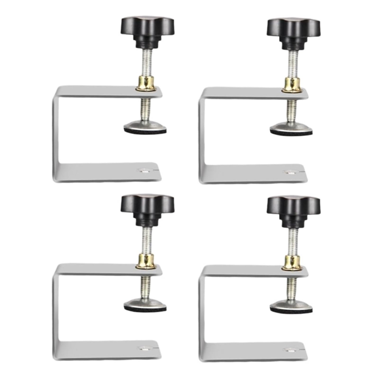 Abrazadera en C, Abrazadera de instalación frontal y lateral del cajón, acero inoxidable, plateado, varios tamaños, paquete de 2 o 4(4pcs G)