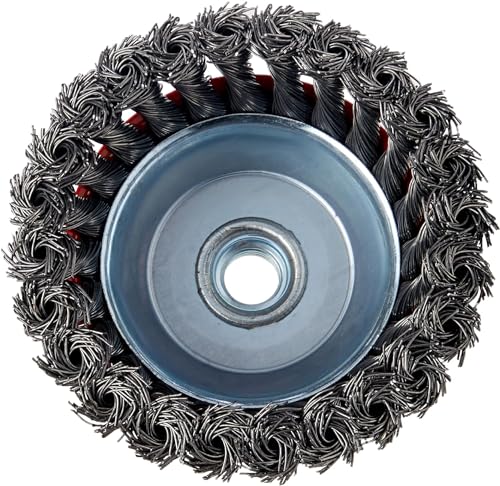 Kippen 1104CX Topfbürste Ø 120 mm mit geflochtenen Stahldrähten und Gewindebohrung M14