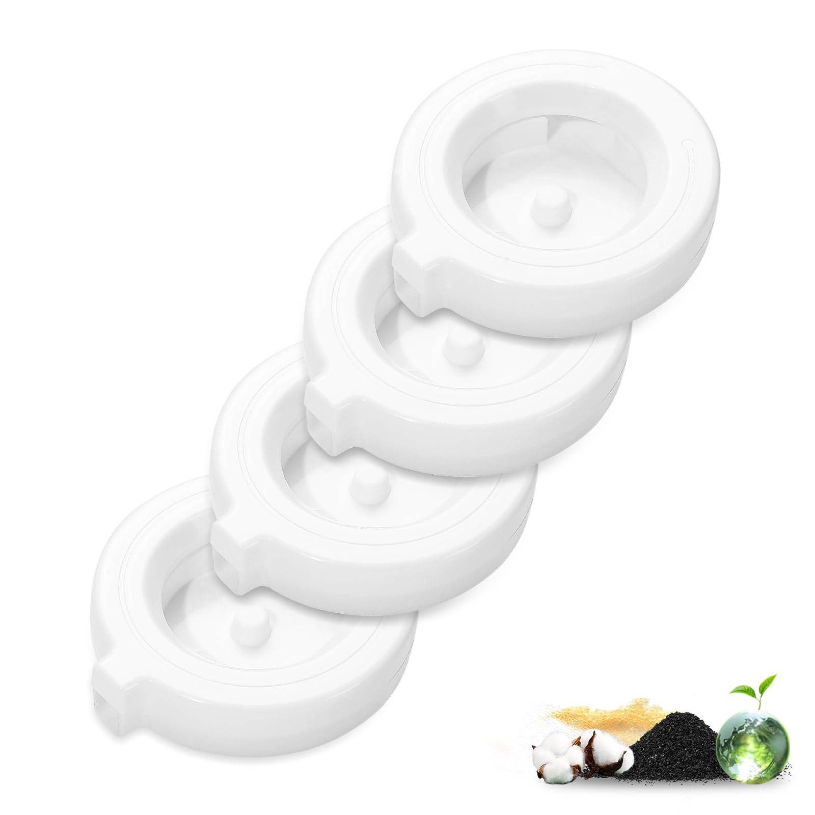 Filtros dispensadores de agua para perros, sistema de triple filtración, repuesto de filtro de fuente de agua para perros (4 piezas)