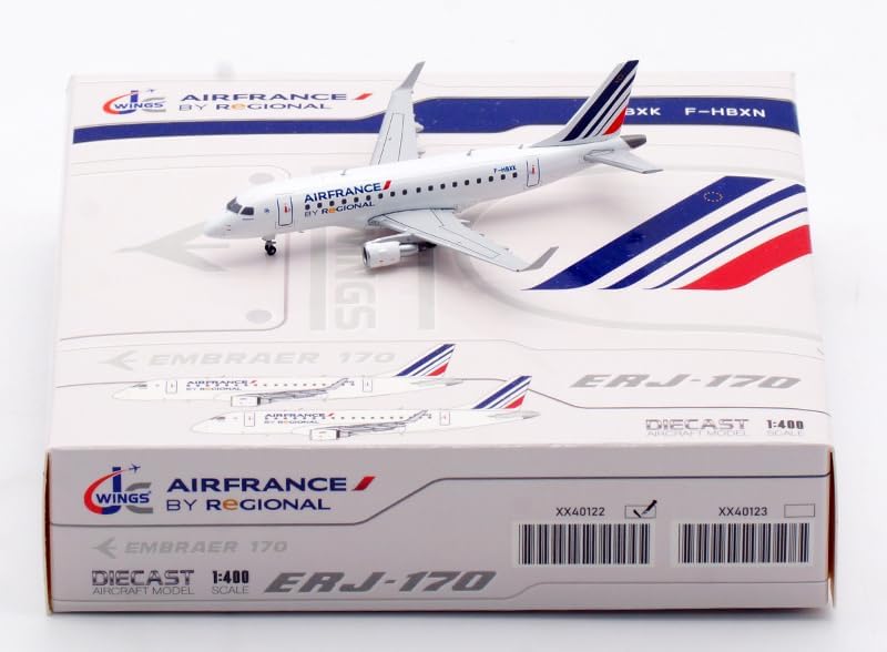 ACE HOBBY for JC Wings for Air France for Embraer ERJ-170LR F-HBXK by Regional 1:400 Aircraft Pre-Built Model